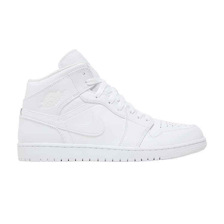 Air Jordan 1 Mid 'Triple White' — White/White/White