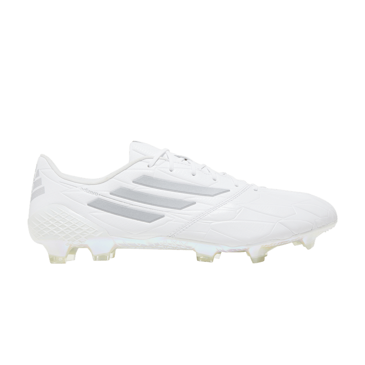 adidas Adizero F50 4 Leather FG 'White Silver Metallic' — Cloud White/Silver Metallic/Core Black