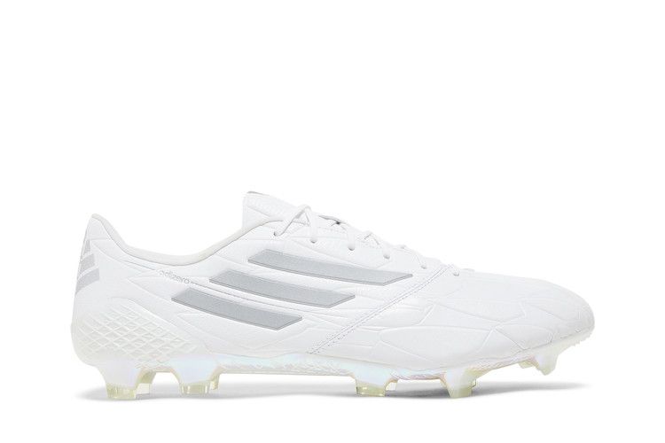 adidas Adizero F50 4 Leather FG 'White Silver Metallic' — Cloud White/Silver Metallic/Core Black