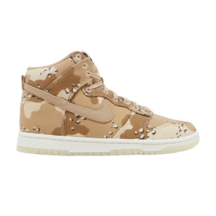Nike Wmns Dunk High 'Desert Camo' — Hemp/Sail/Velvet Brown/Light Soft Pink