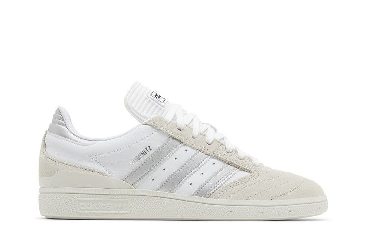 adidas Busenitz 'White Silver Metallic' — Crystal White/Silver Metallic/Cloud White