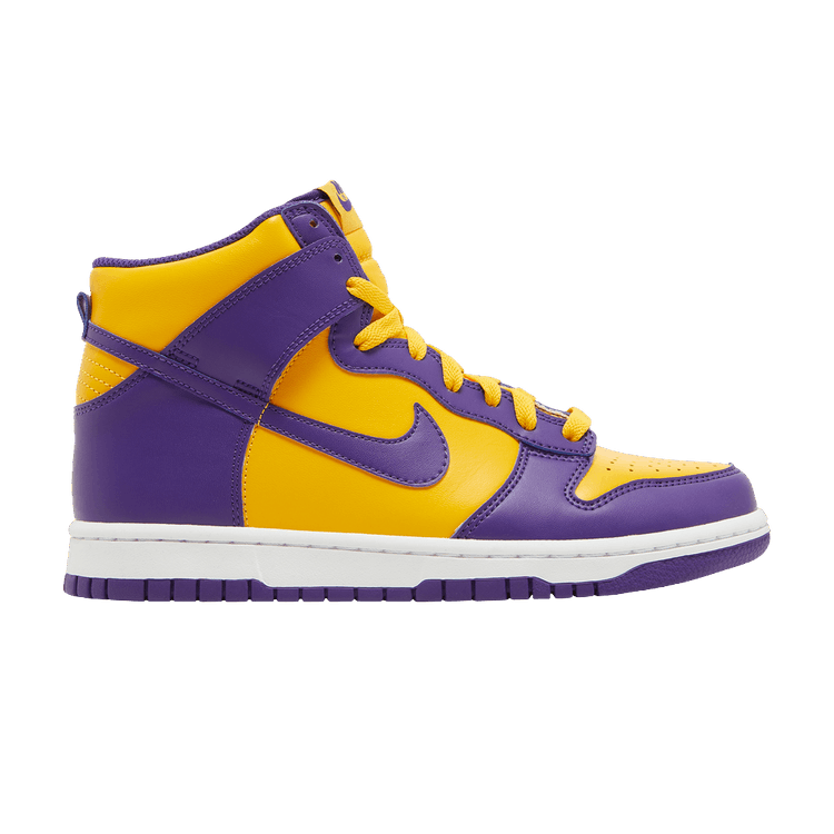 Nike Dunk High GS 'Lakers' — Court Purple/University Gold/White/Court Purple