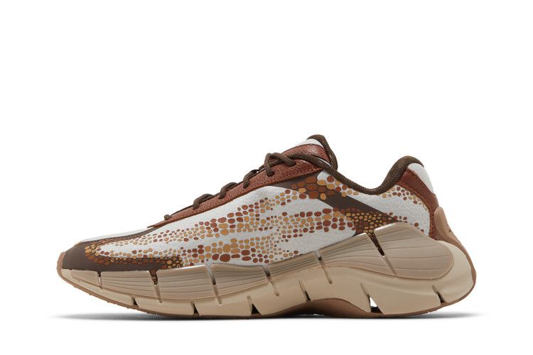 Jurassic World x Reebok Zig Kinetica 2.5 'Atrociraptors' — Stark Grey/Peat S18-R/Grizzly Brown