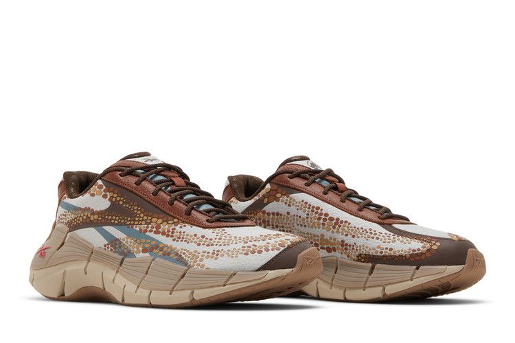 Jurassic World x Reebok Zig Kinetica 2.5 'Atrociraptors' — Stark Grey/Peat S18-R/Grizzly Brown