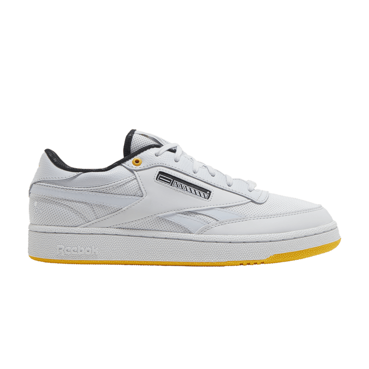 Jurassic World x Reebok Club C Revenge 'Biosyn Genetics' — Spirit White/Silver Metallic/Track Gold
