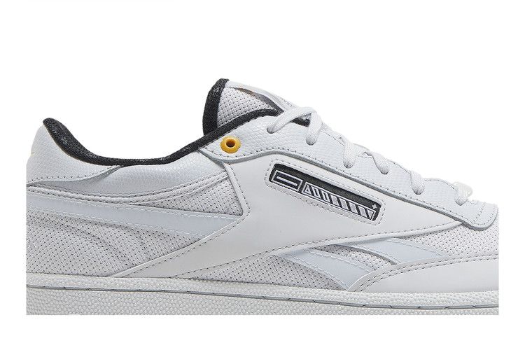 Jurassic World x Reebok Club C Revenge 'Biosyn Genetics' — Spirit White/Silver Metallic/Track Gold