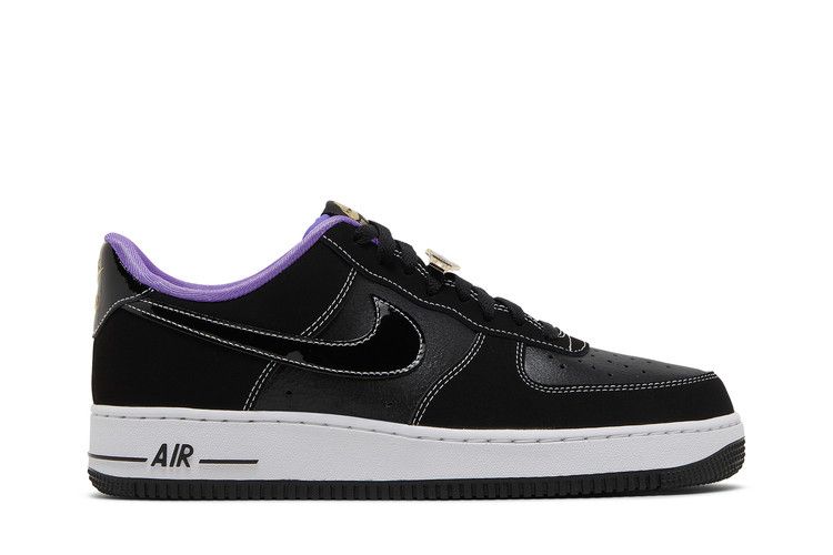 Nike Air Force 1 Low '07 LV8 EMB 'World Champ - Lakers' — Black/Iron Grey/White/Black (2)