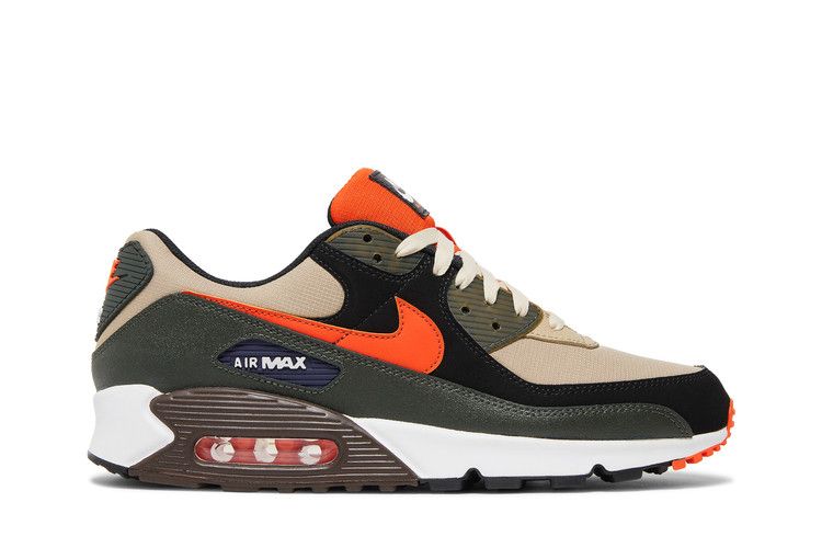 Nike Air Max 90 'Tweed Dark Army' — Tweed/Dark Army/Black/Orange Blaze (2)