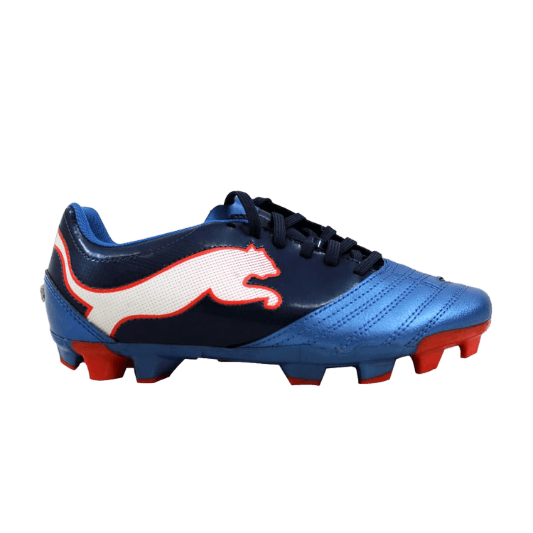 Puma Powercat 3.12 FG Jr 'Blue Black Orange'' — Blue/Black-White-Orange