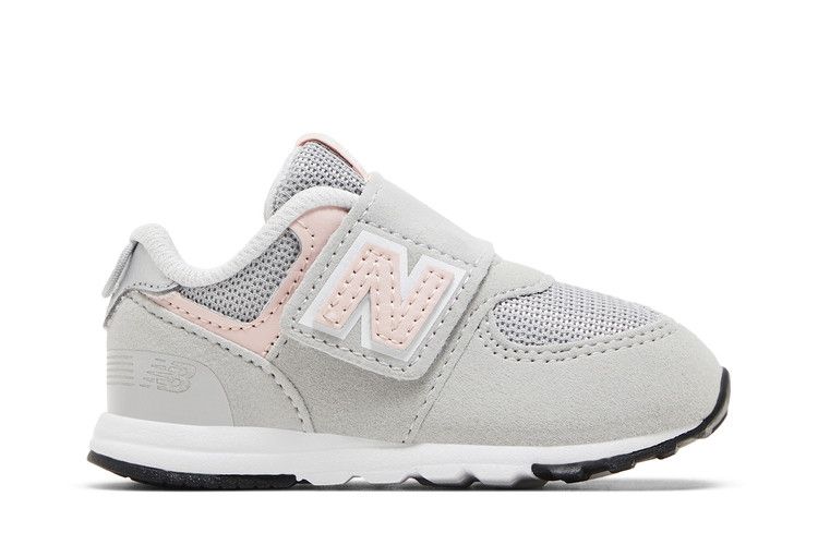 New Balance 574 New-B Hook &amp; Loop Toddler 'Rain Cloud Pink Haze' — Rain Cloud/Pink Haze