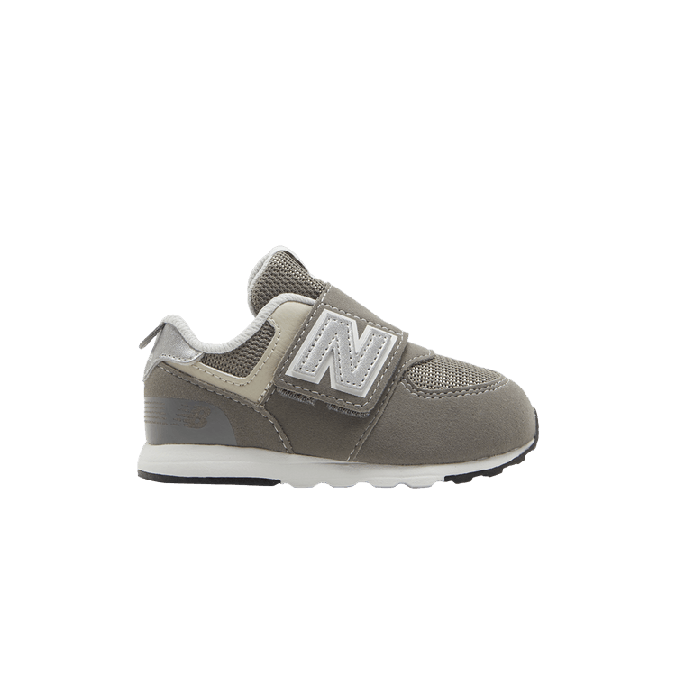New Balance 574 New-B Hook &amp; Loop Toddler Wide 'Rain Cloud Silver Metallic' — Rain Cloud/Silver Metallic