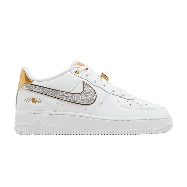 Nike Air Force 1 Low GS 'NOLA' — White/Multi-Color/Metallic Gold/University Red
