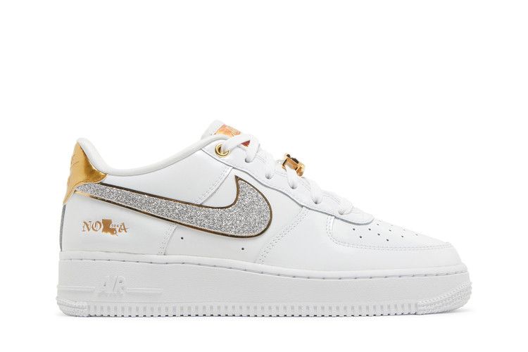 Nike Air Force 1 Low GS 'NOLA' — White/Multi-Color/Metallic Gold/University Red (2)