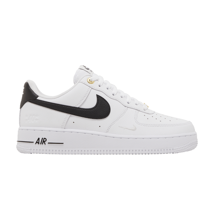 Nike Air Force 1 '07 LV8 '40th Anniversary - White Black' — White/Black/White/Metallic Gold