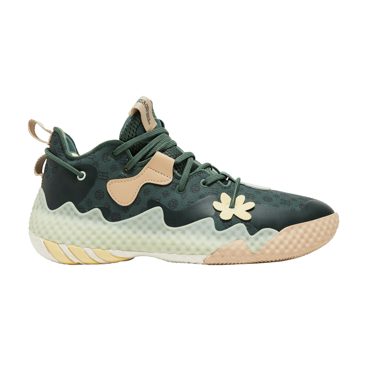Adidas Harden Vol. 6 J 'Green Oxide Monogram' — Green Oxide/Almost Yellow/Linen Green