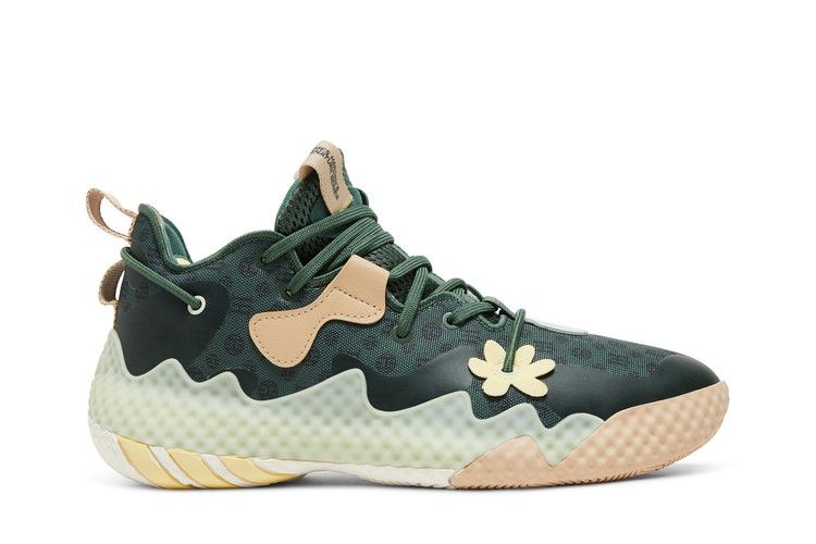Adidas Harden Vol. 6 J 'Green Oxide Monogram' — Green Oxide/Almost Yellow/Linen Green