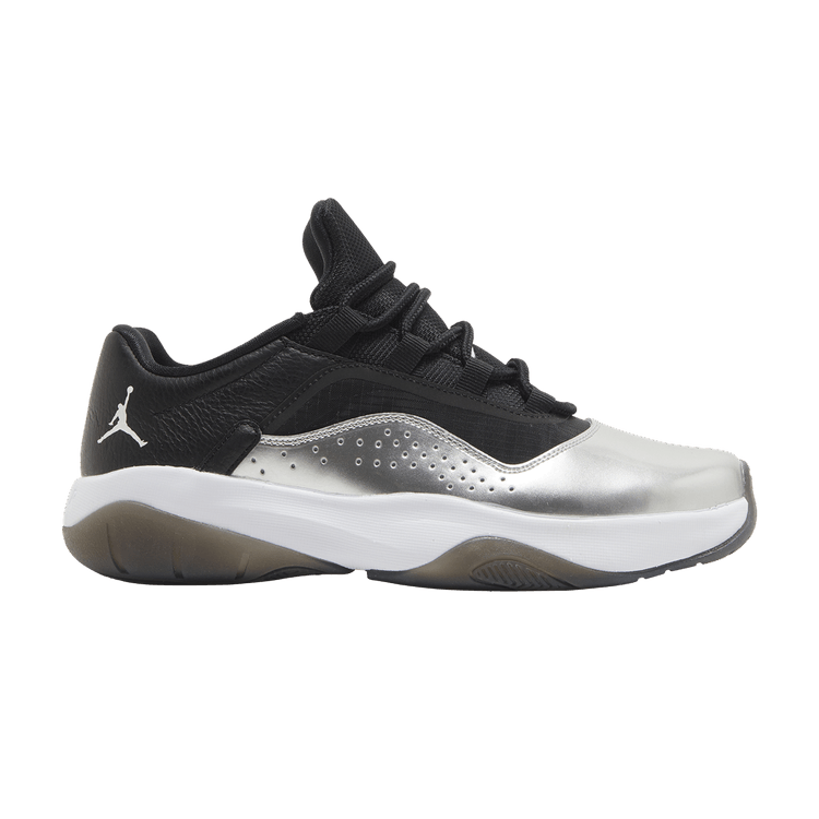Wmns Air Jordan 11 CMFT Low 'Silver Toe' — Black/White/Sail/Metallic Silver