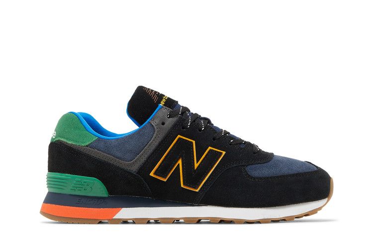 New Balance 574 'Black Varsity Green' — Black/Varsity Green