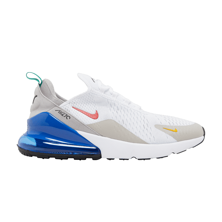 Nike Air Max 270 'White Game Royal' — White/Game Royal/Malachite/University Red
