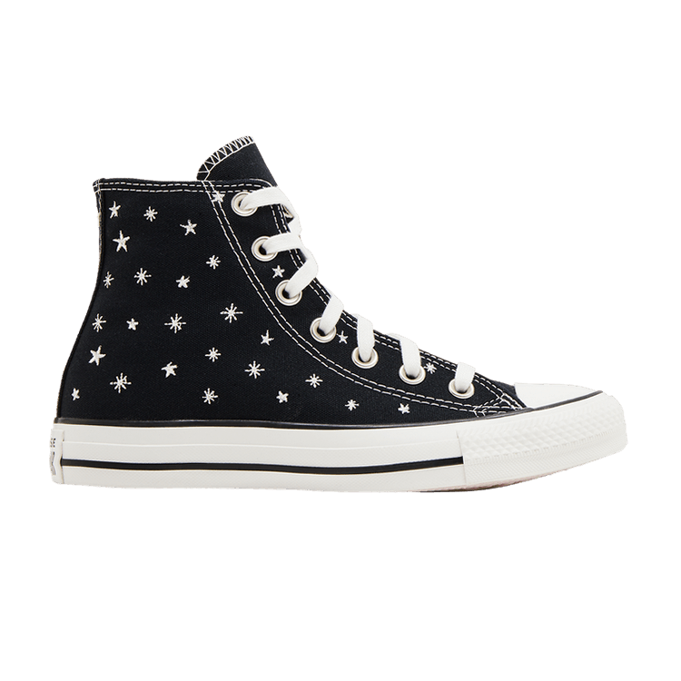 Converse Wmns Chuck Taylor All Star High 'Embroidered Stars' — Black/Egret/Vintage White