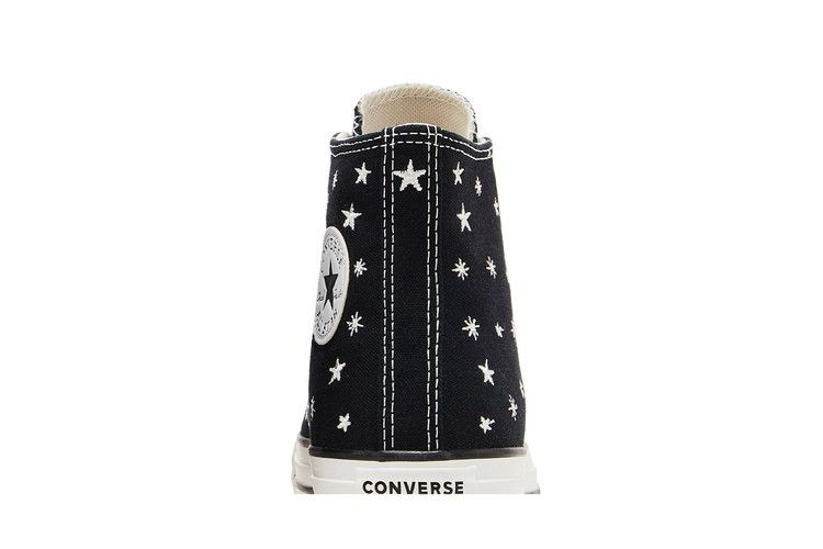 Converse Wmns Chuck Taylor All Star High 'Embroidered Stars' — Black/Egret/Vintage White