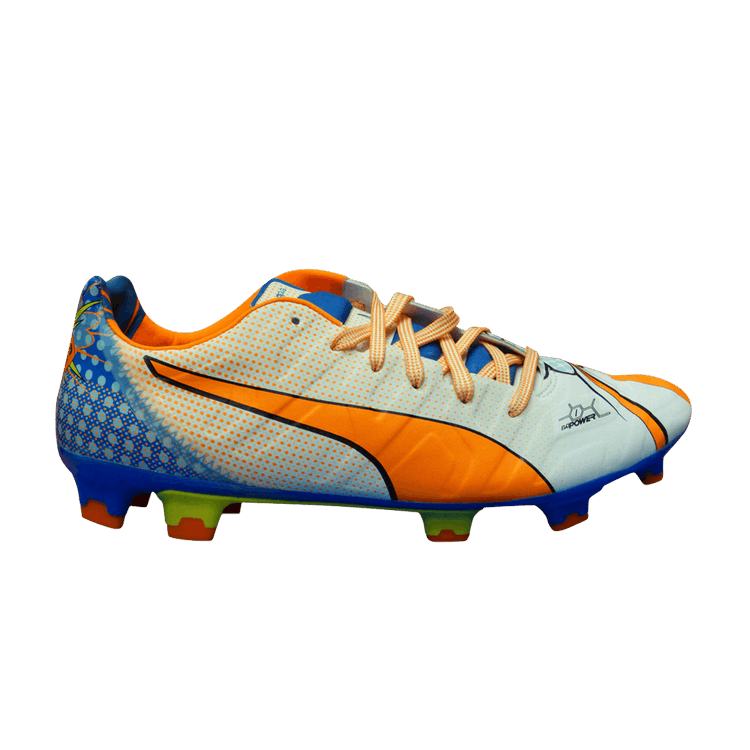 Puma evoPower 1.2 POP FG 'Multi-Color' — White/Orange Clown Fish/Electric Blue Lemonade
