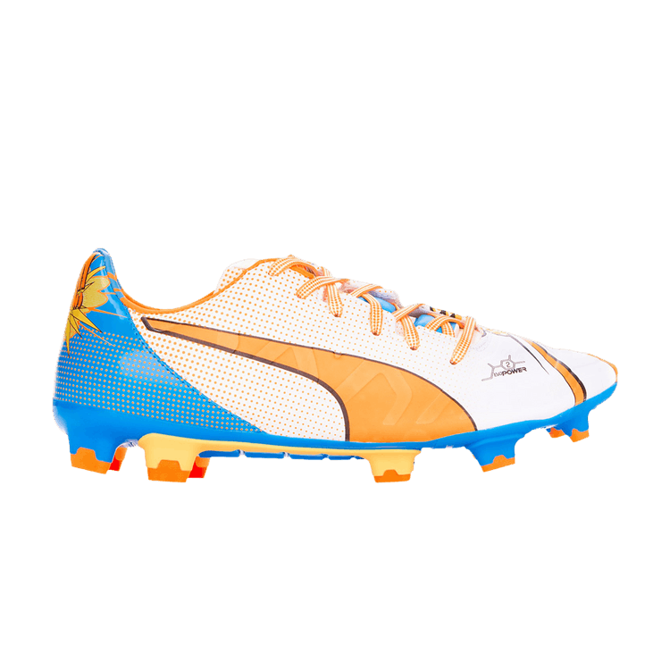 Puma evoPower 2.2 POP FG 'Multi-Color' — White/Orange Clown Fish/Electric Blue Lemonade