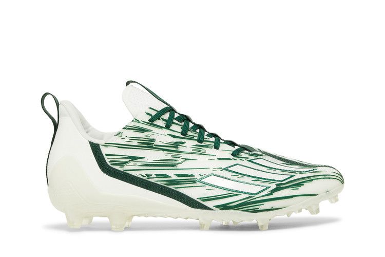 adidas Adizero Cleats 'White Dark Green' — Cloud White/Dark Green/Cloud White