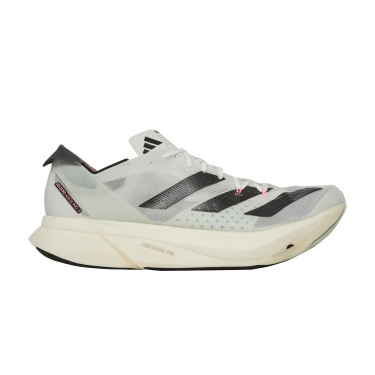 adidas Adizero Adios Pro 3 'White Night Metallic' — Crystal White/Night Metallic/Linen Green