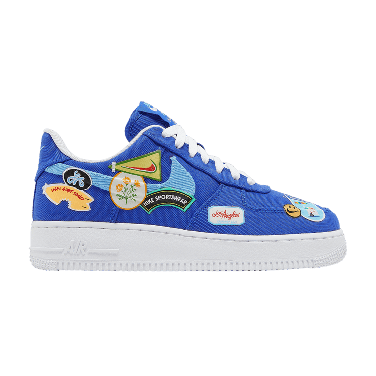 Nike Wmns Air Force 1 '07 'Patched Up - Los Angeles' — Racer Blue/University Blue/White