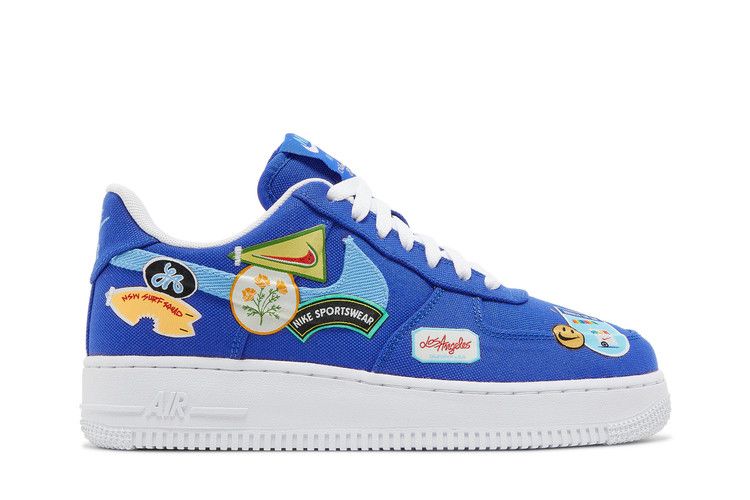 Nike Wmns Air Force 1 '07 'Patched Up - Los Angeles' — Racer Blue/University Blue/White (2)