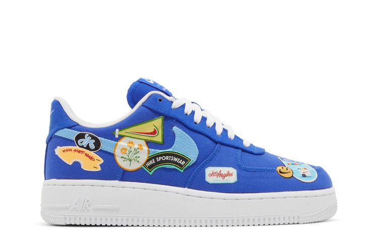 Nike Air Force 1 '07 'Patched Up - Los Angeles' — Racer Blue/University Blue/White (2)