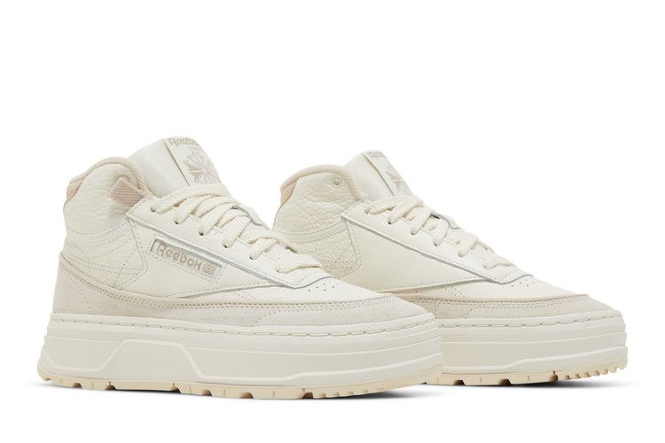 Reebok Wmns Club C Geo Mid 'Chalk Alabaster' — Chalk/Alabaster/Modern Beige