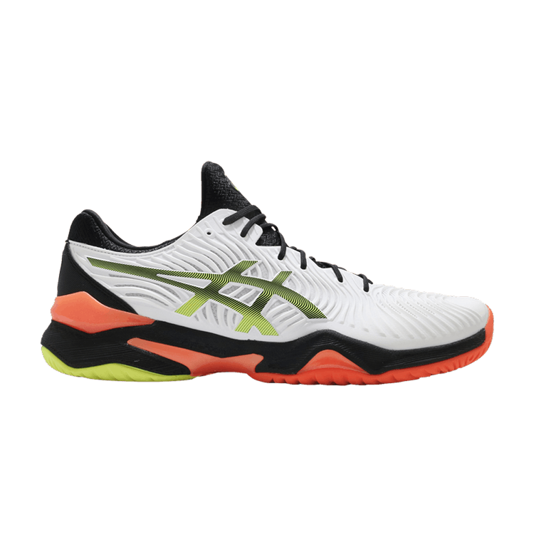 Asics Court FF 2 'White Yellow Orange' — White/Black