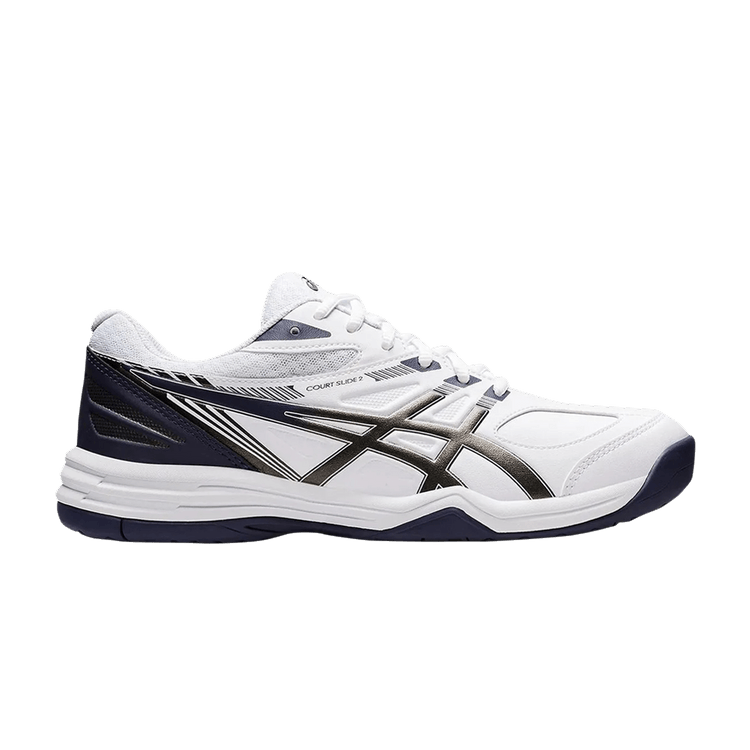 Asics Court Slide 2 'White Gunmetal' — White/Gunmetal