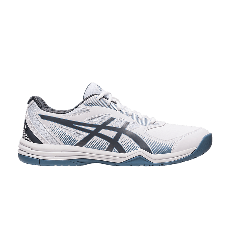 Asics Court Slide 3 'White Steel Blue' — White/Steel Blue