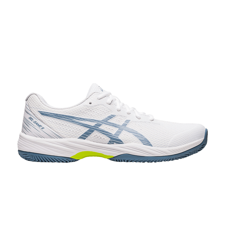 Asics Gel Game 9 Clay OC 'White Steel Blue' — White/Steel Blue