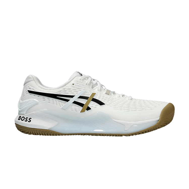 BOSS x Matteo Berrettini x ASICS Gel Resolution 9 Clay 'White Camel' — White/Black