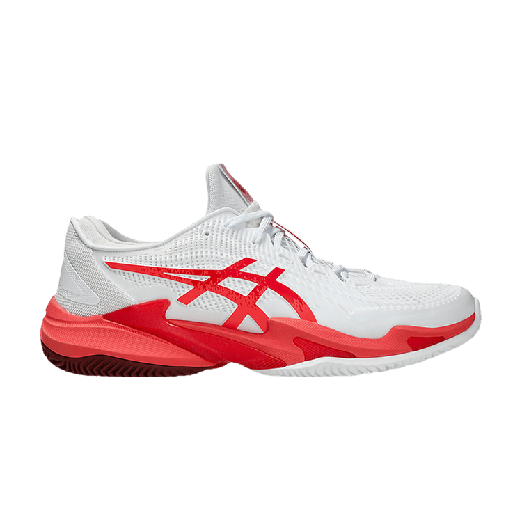 ASICS Court FF 3 Novak Clay 'White Electric Red' — White/Electric Red