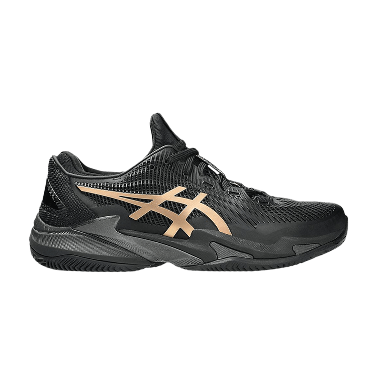 Asics Court FF 3 Novak Clay 'Black Prism Gold hi' — Black/Prism Gold