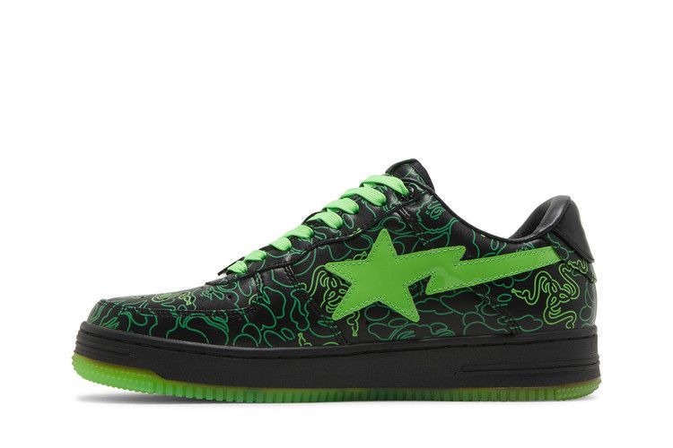 Razer x Bapesta Low M2 'Neon Camo' — Green