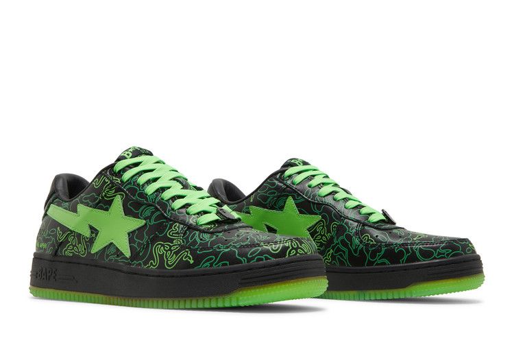 Razer x Bapesta Low M2 'Neon Camo' — Green
