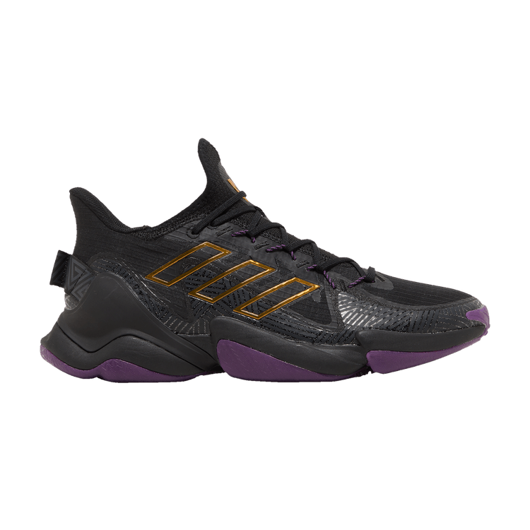 Marvel x adidas Mahomes 1 Impact FLX 'Black Panther' — Core Black/Gold Metallic/Tribe Purple