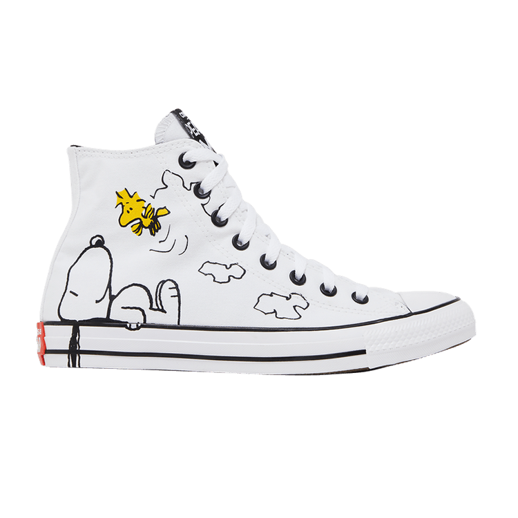Peanuts x Converse Chuck Taylor All Star High 'Snoopy and Woodstock' — White/Black/Signal Red