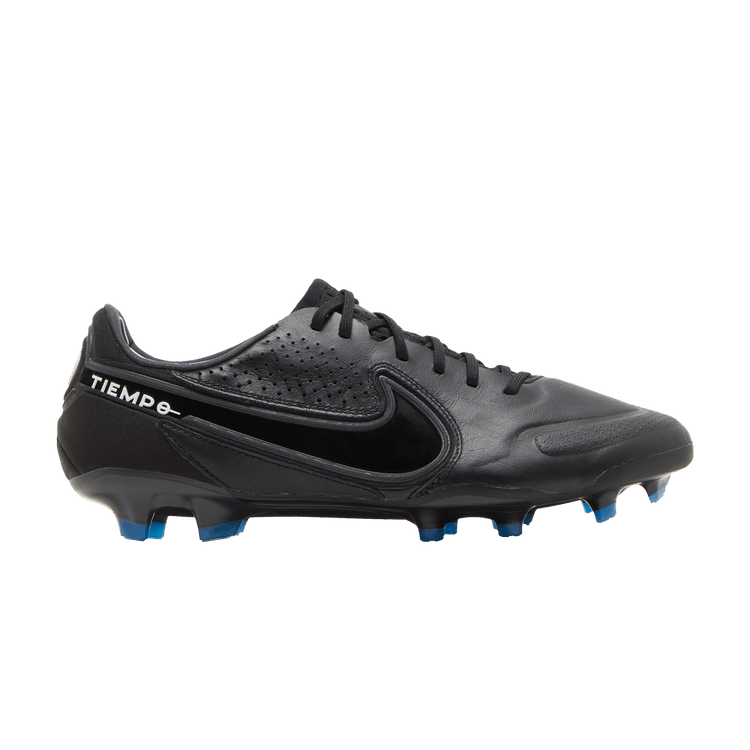 Nike Tiempo Legend 9 Elite FG 'Black' — Black/Dark Smoke Grey/Light Photo Blue