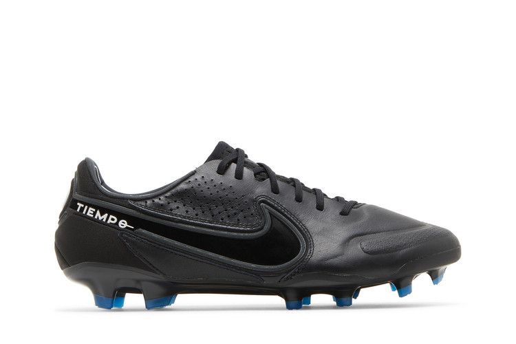 Nike Tiempo Legend 9 Elite FG 'Black' — Black/Dark Smoke Grey/Light Photo Blue (2)