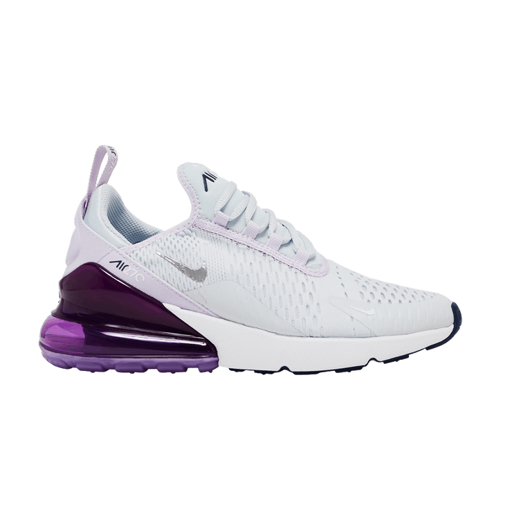 Nike Air Max 270 GS 'Pure Platinum Violet Frost' — Pure Platinum/Violet Frost/Midnight Navy/Metallic Silver