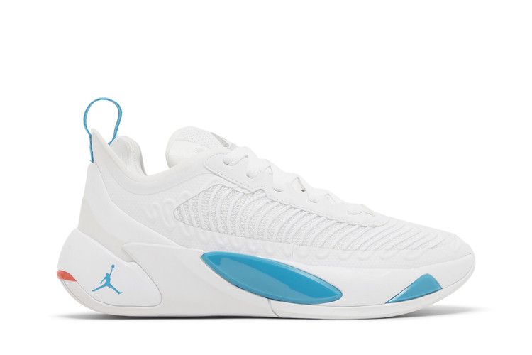 Air Jordan Luka 1 GS 'Legend of 7' — White/Neo Turquoise/Bright Crimson/Metallic Silver