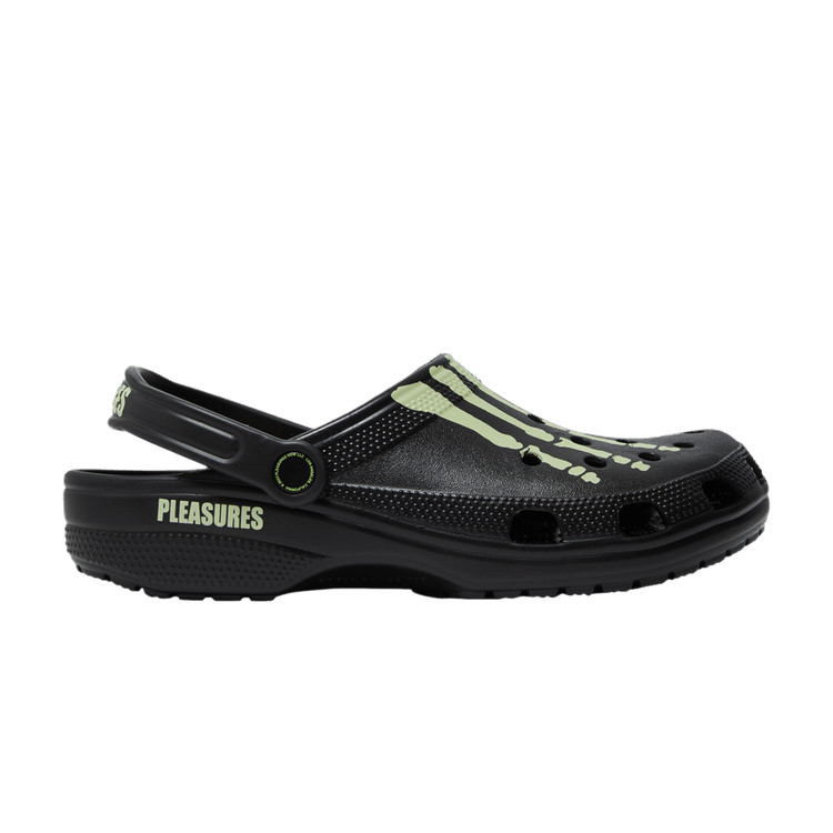 Pleasures x Crocs Classic Clog 'Skeleton - Glow in the Dark' — Black