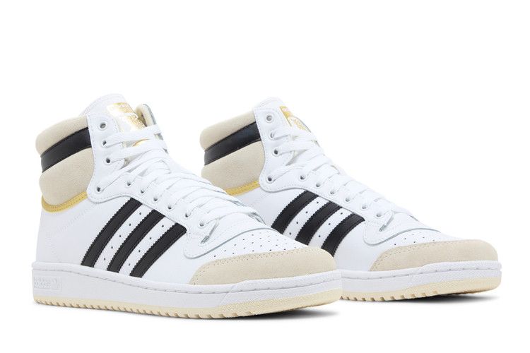 adidas Top Ten High 'White Black Gold' — Footwear White/Core Black/Cloud White